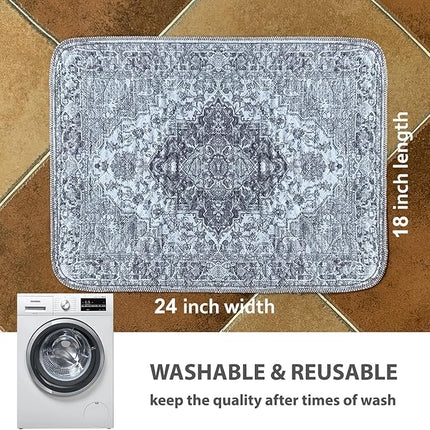 nunubaby Washable Pee Pads for Dogs, Stylish, Non-Slip and Leak-Proof Pee Pads. Reusable Potty Pads for Dogs for Crates and Floors.(Gray/Geo, 18" x24" )