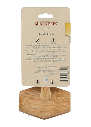 Burt's Bees for Pets Slicker Brush | Removes Loose Cat Fur, Prevents Matting | Ideal for Daily Grooming, Smooth Coat