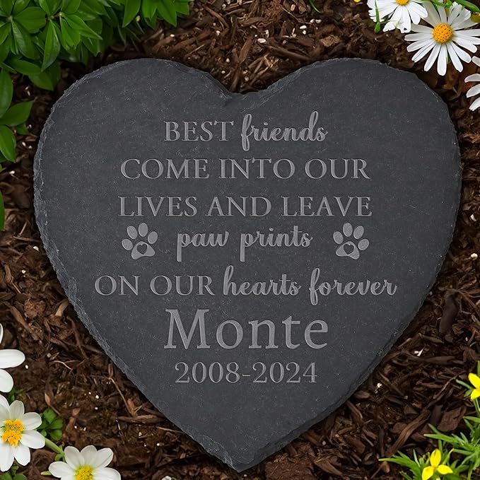 Personalized Pet Memorial Stone, Dog Memorial Gifts for Loss of Dog, Pet Loss Gifts, Pet Memorial, Loss of Dog Sympathy Gift, Dog Remembrance Gift, Pet Bereavement Gifts - Best Friends