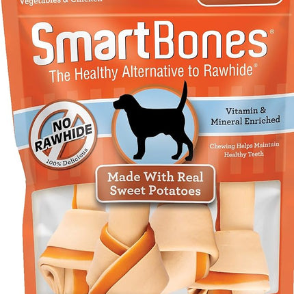 SmartBones Medium Chews With Real Sweet Potato 4 Count, Rawhide- Free Chews For Dogs