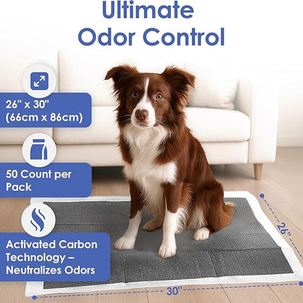 American Kennel Club XL Carbon-Activated Puppy Training Pads – 50 Count, 26 x 30