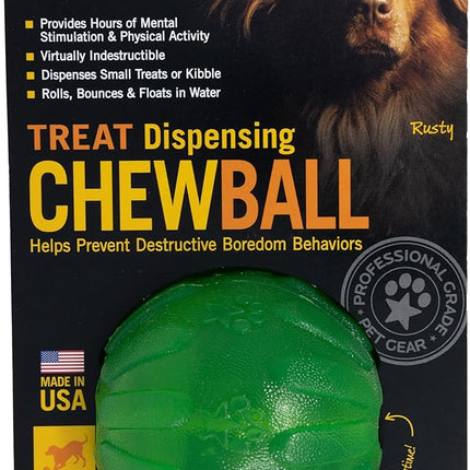 Starmark Treat Dispensing Chew Ball Tough Dog Toy, Medium/Large for Large Breeds