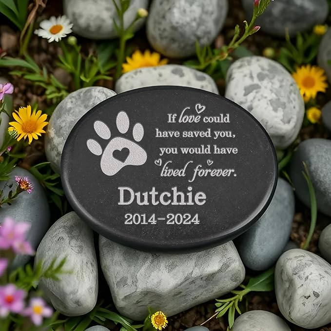 Pet Memorial Stones Personalized, Pet Sympathy Gifts, Pet Lost Gifts, Dog Memorial Gifts for Loss of Dog, in Memory of Pet Gifts, Pet Remembrance Gift, Pet Grave Markers