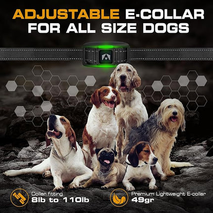 INVIROX Dog Training Collar for Large Dog X2 [2026 Edition] 123 Levels Dog E Collars 1100yd Range, 100% Waterproof, Rechargeable Electric Collars for Medium Dogs, E Collar for Large Dogs