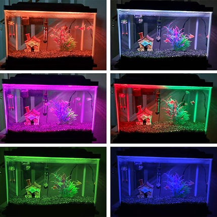 Fish Tank Lights, LED Aquarium Lights RGB Waterproof Color Changing Adjustable Memory Submersible Remote Control Underwater Aquarium Tank Hood Strip Lamp Waterfall Lights, 11 inch