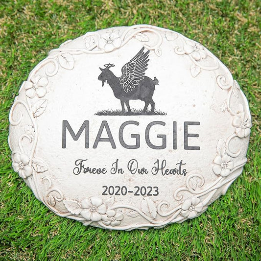 Personalized Goat Memorial Stone, Pet Grave Marker Goat, Goat Headstone, Goat Tombstone, Goat Gravestone, Goat Memorial Gifts