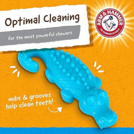 Arm & Hammer for Pets Nubbies Dental Toys Gator Dental Chew Toy for Dogs Best Dog Chew Toy for Moderate Chewers Reduces Plaque & Tartar Buildup Without Brushing, Gator (Pack of 24)