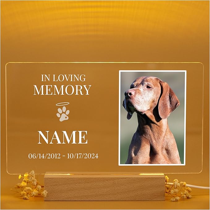 in Memory of Dog/Losing my Best Friend Dog - Loss of Dog Sympathy Gift/Dog Memorial Gifts - Pet Memorial Gifts - Dog Memorials & Funerary Personalized Acrylic Plaque loss of pet gifts