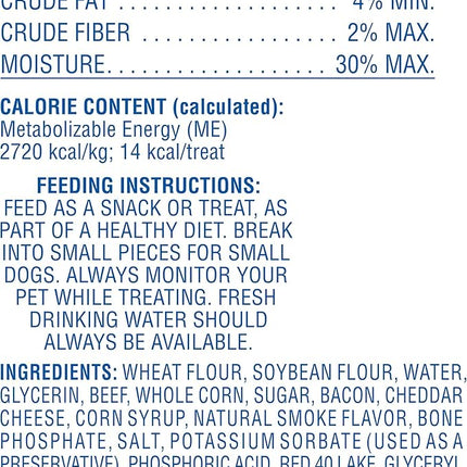 Canine Carry Outs Dog Treats, Bacon & Cheese Flavor, 22.5 Ounce (Pack of 6), Made with Real Bacon and Cheese