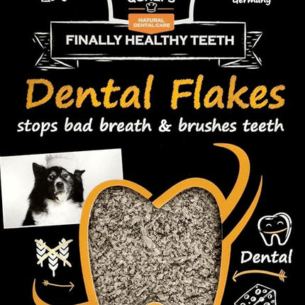 QCHEFS Dental Flakes for Dogs – One Month Supply* - Food Topper - After Meal Licking Treat, Oral Health Snack with Amino Acids.