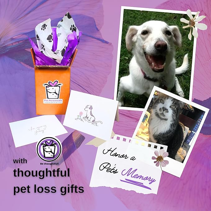 Pet Perennials Dog Memorial Candle – Dog Bundle Healing Hearts Pet Memorial Candle with Keepsake Heart Stone & Card – Candles for Grief, Sympathy, and Remembrance