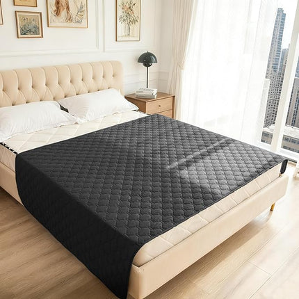 gogobunny 100% Double Sided Waterproof Dog Blanket Soft Pet Bed Cover Reversible Protect Furniture Couch Sofa Car for Puppy Large Dog Cat (Dark Charcoal/Light Charcoal, 82x102 Inch (Pack of 1))