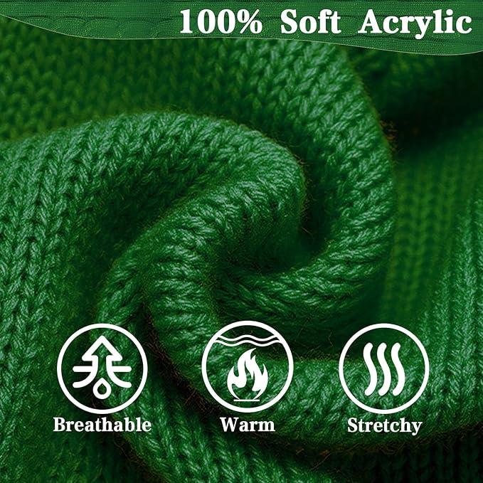 PUPTECK Winter Dog Cat Sweater Coat - Soft Cold Weather Clothes Knitwear for Kitties & Small Dogs Indoor Outdoor Walking Warm, Knitted Classic for Doggies Kitties Girls Boys, Light Green M