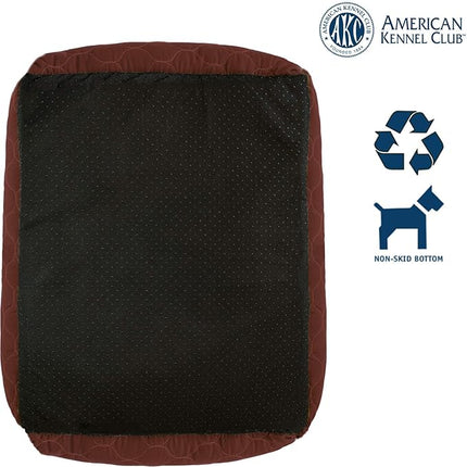 American Kennel Club Circle Stitch Orthopedic Cuddler Pet Bed, Burgundy (AKC1632BURGUNDY)