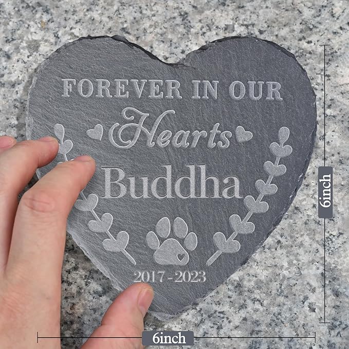 Pet Memorial Stones for Loss of Dog - Personalized Loss of Dog Sympathy Gifts - Memorial Gifts for Pet Lost - Personalized Pet Grave Markers - Dog Memorial Tombstone