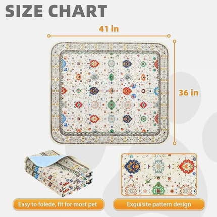 KOOLTAIL Washable Pee Pads for Dogs,2 Pack Super Absorbent Reusable Puppy Training Pads Waterproof, Nonslip and Leak-Proof Dog Pee Pads, Large Pet Mats Whelping Pads for Floor, Crate, Couch 36 * 41"