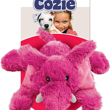 KONG Cozie Plush Dog Toy with Squeaker (Elmer The Elephant, Medium)