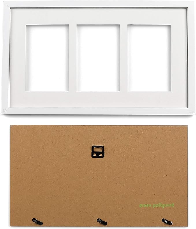 Green Pollywog Paw Print & Nose Print Kit with No-Mess Ink Pad | White | Pet Memorial Picture Display | Dog & Cat Keepsake Gift