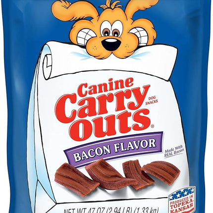 Canine Carry Outs Dog Treats, Bacon Flavor, 47 Ounce, Made with Real Bacon