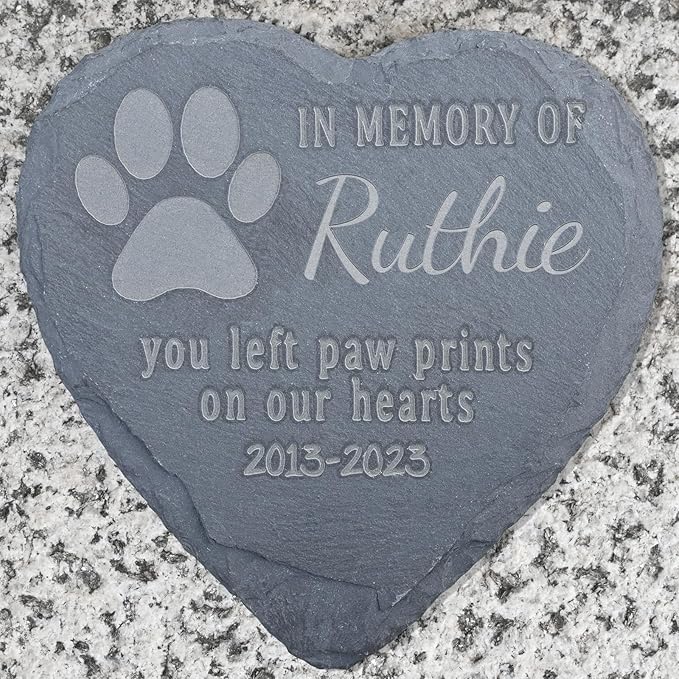 Pet Memorial Stones Personalized, Pet Memorial Gifts, Dog Memorial Gifts for Loss of Dog, Loss of Dog Sympathy Gift, Gifts for Loss of Cat, Gifts for Loss of Pet, 4''×4''/10×10cm