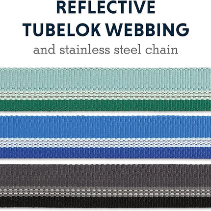 Ruffwear, Chain Reaction Dog Collar, Adjustable Reflective Martingale Escape-Proof Collar with Stainless Steel Chain, Professional Training Control, River Rock Green, 11"-14"