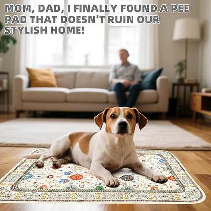 KOOLTAIL Washable Pee Pads for Dogs,2 Pack Super Absorbent Reusable Puppy Training Pads Waterproof, Nonslip and Leak-Proof Dog Pee Pads, Large Pet Mats Whelping Pads for Floor, Crate, Couch 36 * 41"