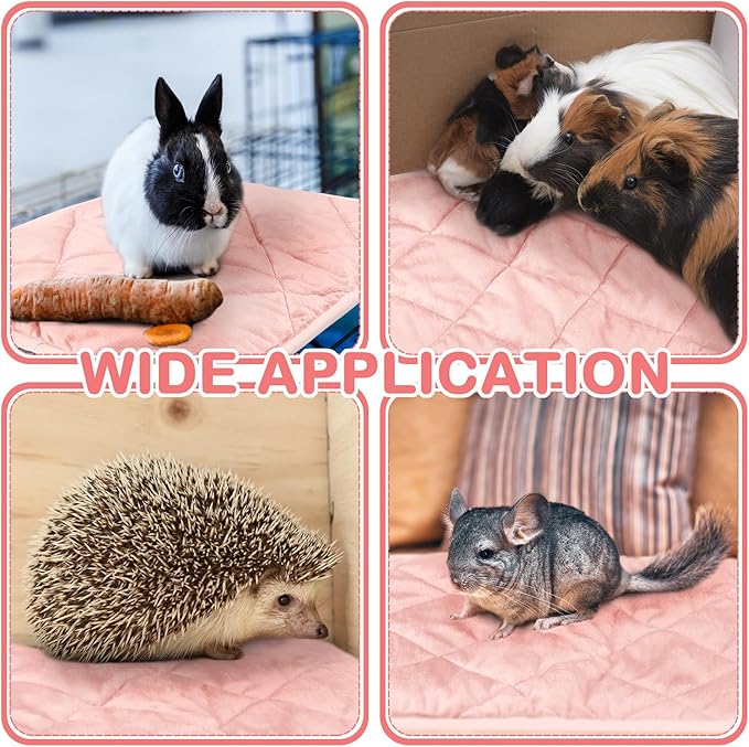 4 Pack Self Heating Cat Pad Self Warming Dog Mat Reflects Body Heat Extra Warm Thermal Pet Pad Washable Dog Cat Bed Crate Bed Mat Blanket (Pink,16 x 20 Inch)