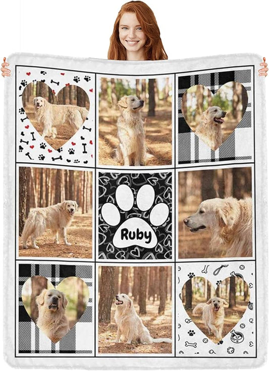 Artsadd Dog and Cat Memorial Gifts, Pet Loss Memorial Blanket, Custom Dog Blanket, Personalized Pet Remembrance Gifts, Loss of Pet or Cat Remembrance Sympathy Grief Condolence Bereavement Gifts