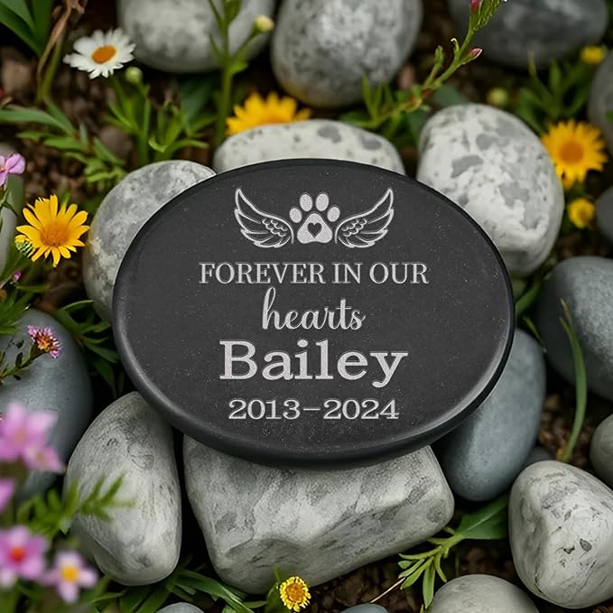 Personalized Pet Memorial Stones, Dog Memorial Stone, Cat Memorial Gifts for Loss of Cat, Pet Memorial Gifts for Dogs, Pet Lost Gifts, Pet Garden Memorial