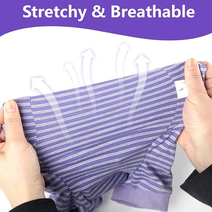 LIANZIMAU Cat Surgical Recovery Suit Professional for Male Female Dog Abdominal Wounds Cone E-Collar Alternative Anti-Licking Pet Surgical Recovery Pajama Suit Soft Fabric Onesie for Cats