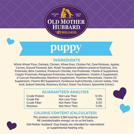 Old Mother Hubbard Wellness Puppy Dog Biscuits, Natural, Training Treats for Puppies, Oatmeal & Chicken Flavor, Mini Size, (20 Ounce Bag)