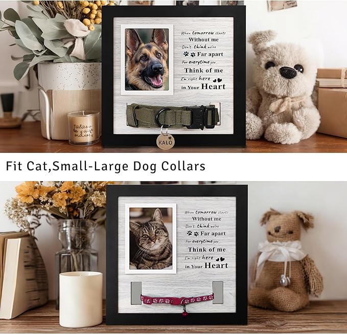 Dog Loss Gifts,Pet Memorial Frame with Collar Holder,Dog and Cat Collar Memorial Frame,Pet Memorial Gift for Dogs,Pets Loss Sympathy Gift for Pet Lover,Dog Moms-TSMW
