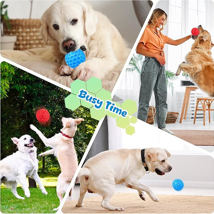Squeaky Dog Toys for Aggressive Chewers, Indestructible Dog Balls for Aggressive Chewers, Squeaky Balls for Dogs, Interactive Toys for Large Dogs, Funny Heavy Duty Ball