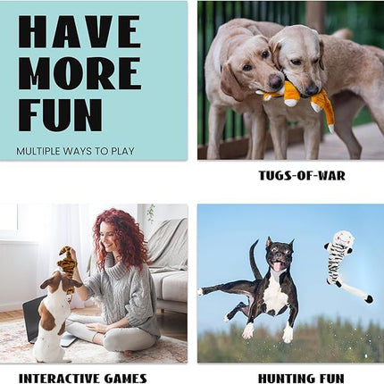 Nocciola 5 PCS No Stuffing Crinkle Dog Squeaky Toys, Durable Dog Toys for Tug of War, Tough Dog Toys for Aggressive Chewers to Keep Them Busy