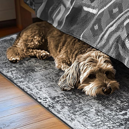 Qeils Washable Pee Pads for Dogs, 2 Pack Reusable Puppy Pads 24"x48" Super Absorbent Leakproof Dog Training Pads, Non-Slip Potty Pads for Gallery, Floor, Couch, Litter Mat Pet Essentials