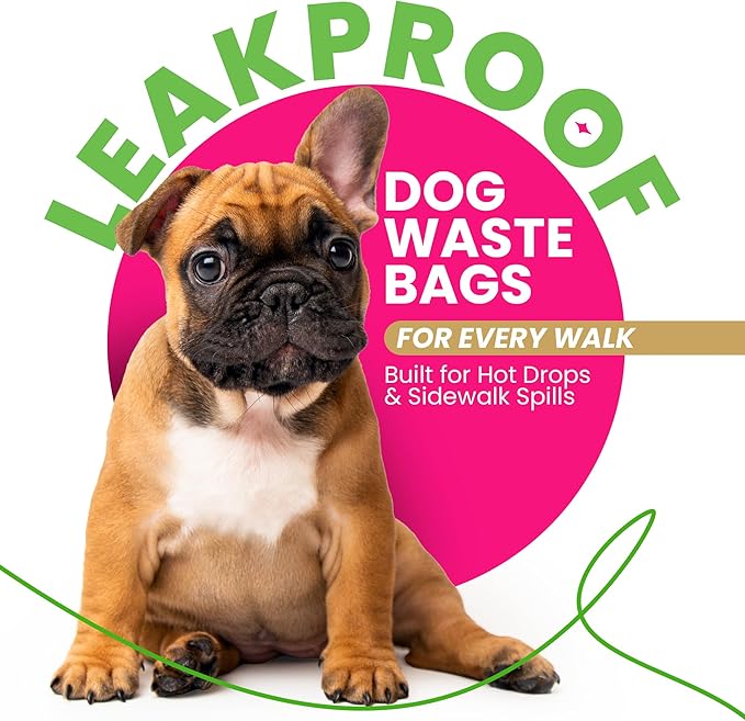 Dog Poop Bags 120 Count – Leakproof, Extra Thick & Easy Open | Unscented Plant-Based PLA + PBAT, Fits All Dispensers, Hey Stinky Funny Printed Design