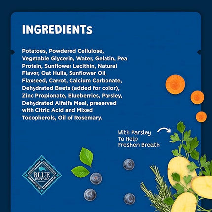 Blue Buffalo Dental Bones Mini Natural Dental Chew Dog Treats Bag, 12oz. Bag