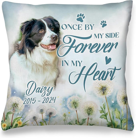 Personalized Pet Memorial Pillow with Photo, Dog Memorial Gifts for Loss of Dog, Memory Dog Loss Gift, Dog Passing Away Gifts Personalized, Pet Memorial Gifts for Dogs, Pet Keepsake Memorial