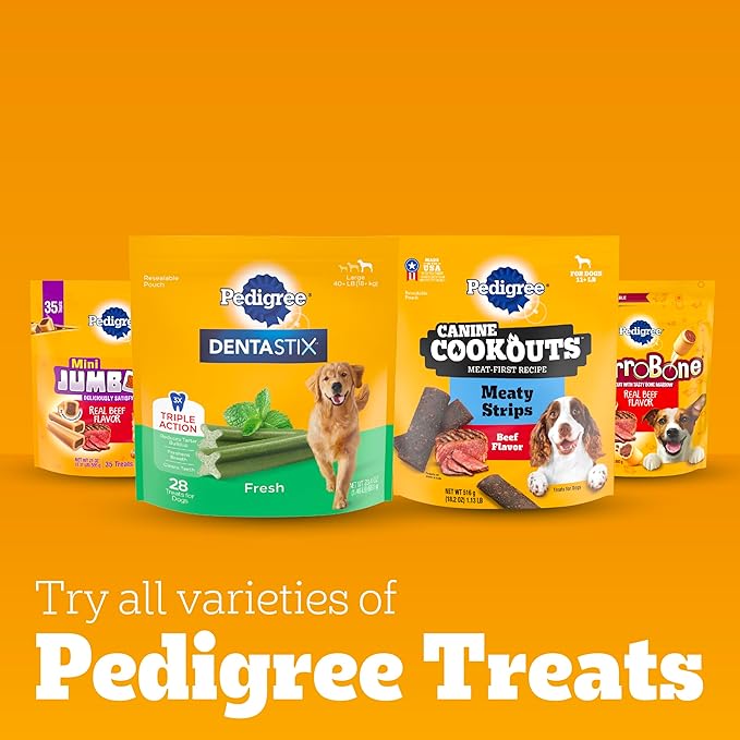 Pedigree Dentastix Large Breed Dog Treats, Fresh Flavor, 1.87 lb. Bag (36 Treats)