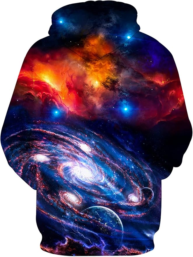 Yasswete Unisex Adults 3D Printed Fashion Hoodies for Men Women Pullover Novelty Sweatshirts with Big Pockets