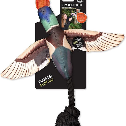 Spunky Pup Fly & Fetch Plush Dog Toy - Duck