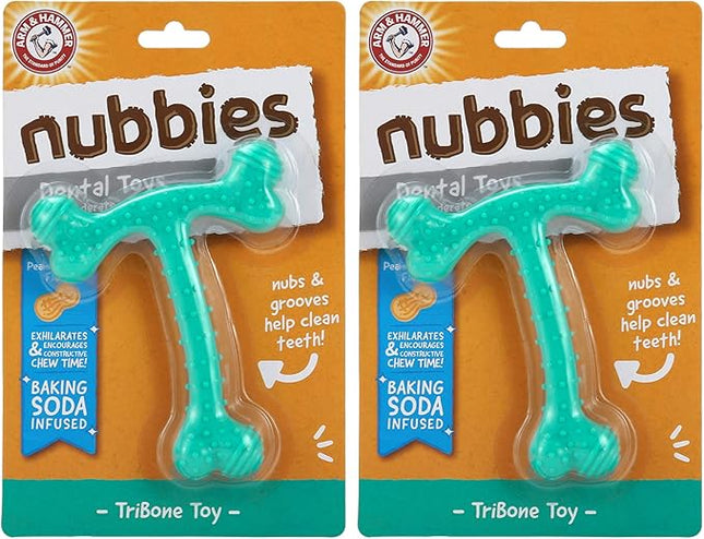 Arm & Hammer For Pets Ora-Play T-Bone Dental Chew Toy for Dogs -( Pack of 2(| Best Dog Chew Toy for The Toughest Chewers | Reduces Plaque & Tartar Buildup Without Brushing, Peanut Butter Flavor