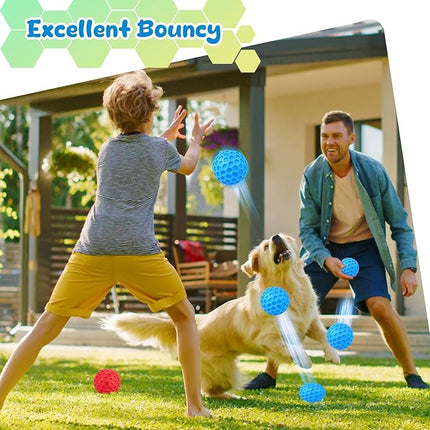 Squeaky Dog Toys for Aggressive Chewers, Indestructible Dog Balls for Aggressive Chewers, Squeaky Balls for Dogs, Interactive Toys for Large Dogs, Funny Heavy Duty Ball