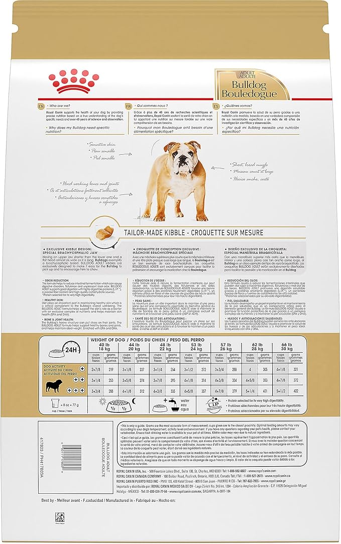 Royal Canin Bulldog Adult Dry Dog Food, 30 lb bag