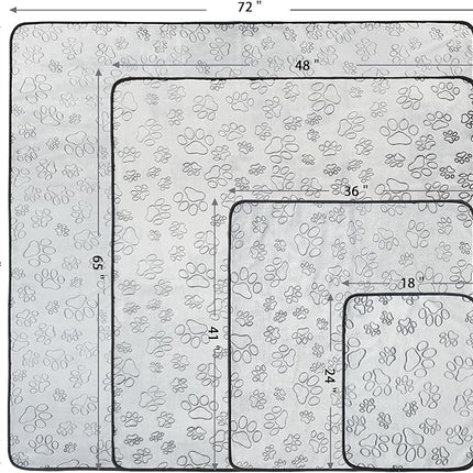 Qeils Reusable Puppy Pads, 2 Pack Washable Pee Pads for Dogs, Waterproof Non Slip Wee Wee pad, Absorbent and Leakproof Training Mats for Potty, Crate, Playpen, Bed, Sofa, 18"x 24"