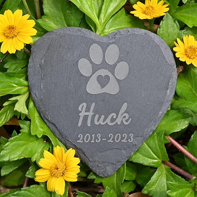 Personalized Memorial Stones for Pets, in Memory of Pet, Pet Memorial Gifts for Dogs, Loss of Pet Sympathy Gift Dog, Loss of Cat Gifts, Remembrance, Gifts, 4''×4''/10×10cm