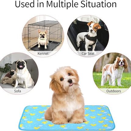 NACOCO Summer Pet Cooling Mat - Cat Dog Cushion Pad Sleeping Cool Ducks Comfortable Soft for Pets Kids and Adults(Blue Duck, S)