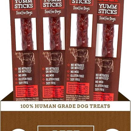 etta says! Yumm Sticks - Real Meat Beef Dog Jerky Treats - Human Grade - Made in The USA (12 Count Pack of 1)