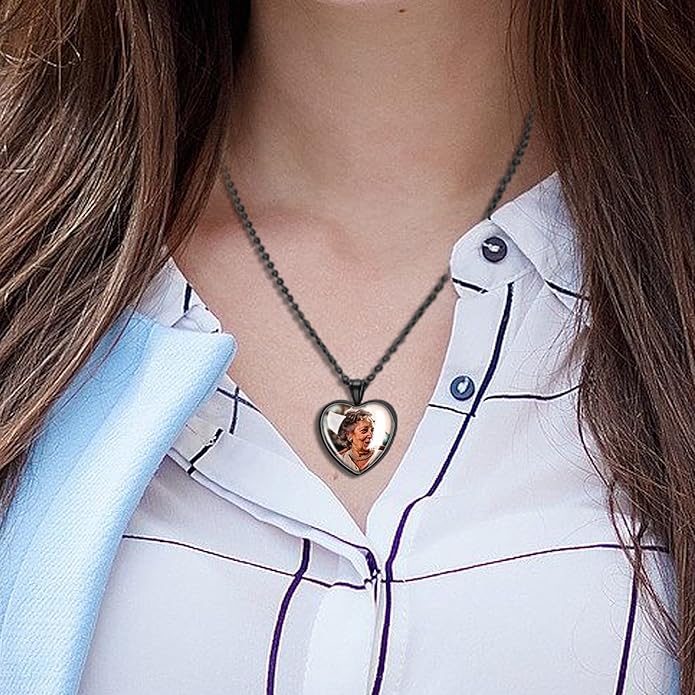 Farfume Personalized Pet Urn Necklace for Dog Cat Ashes Cremation Pet Memorial Customized Photo Text Engraving Pendant Keepsake Funeral Jewelry