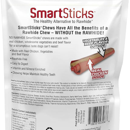 SmartBones SmartSticks, Treat Your Dog to a Rawhide-Free Chew Made With Real Meat and Vegetables
